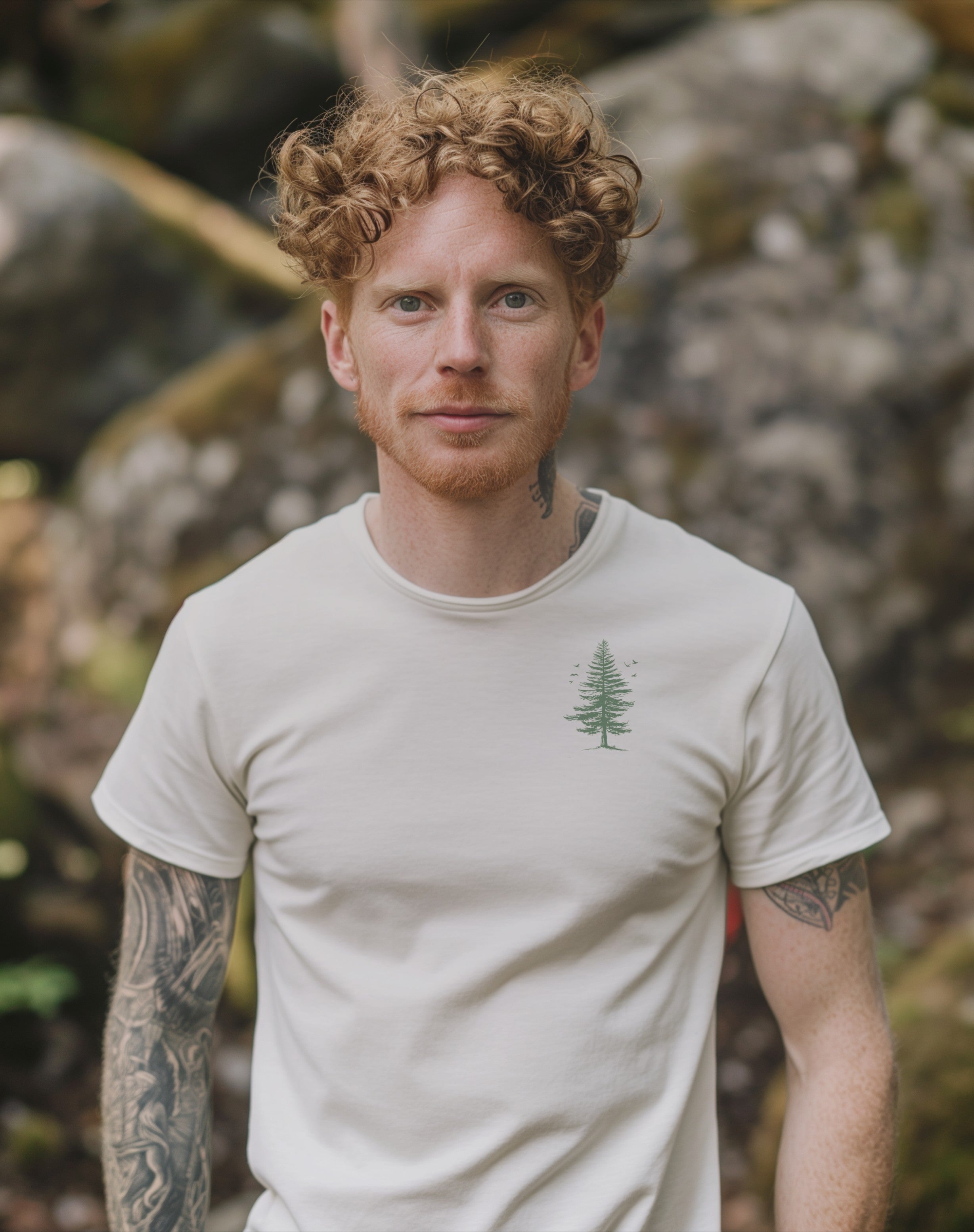 The Bird Tree - 100% Cotton Men's Premium Crewneck T-Shirt