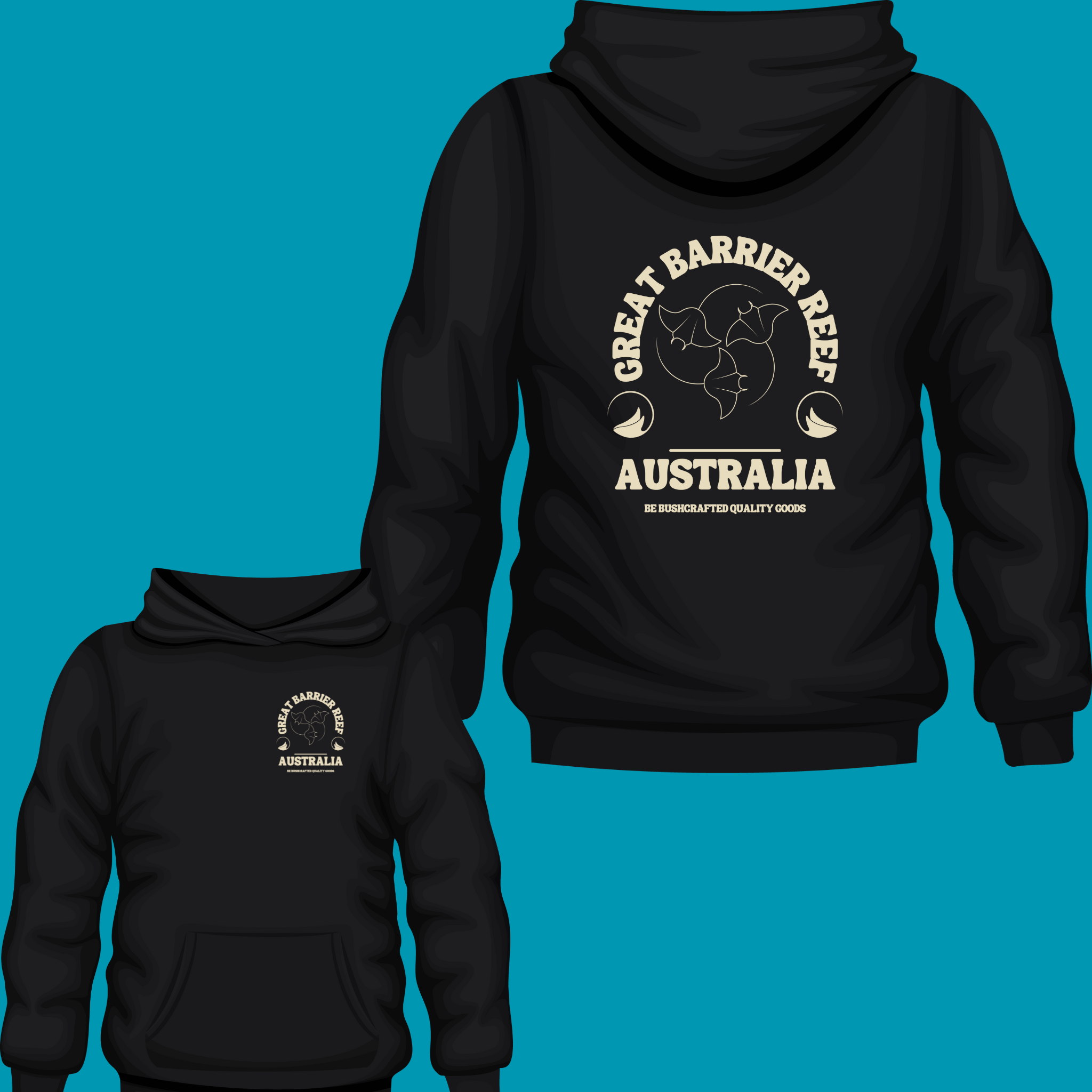 Giant Manta Ray Organic Unisex Hoodie | Eco-Friendly