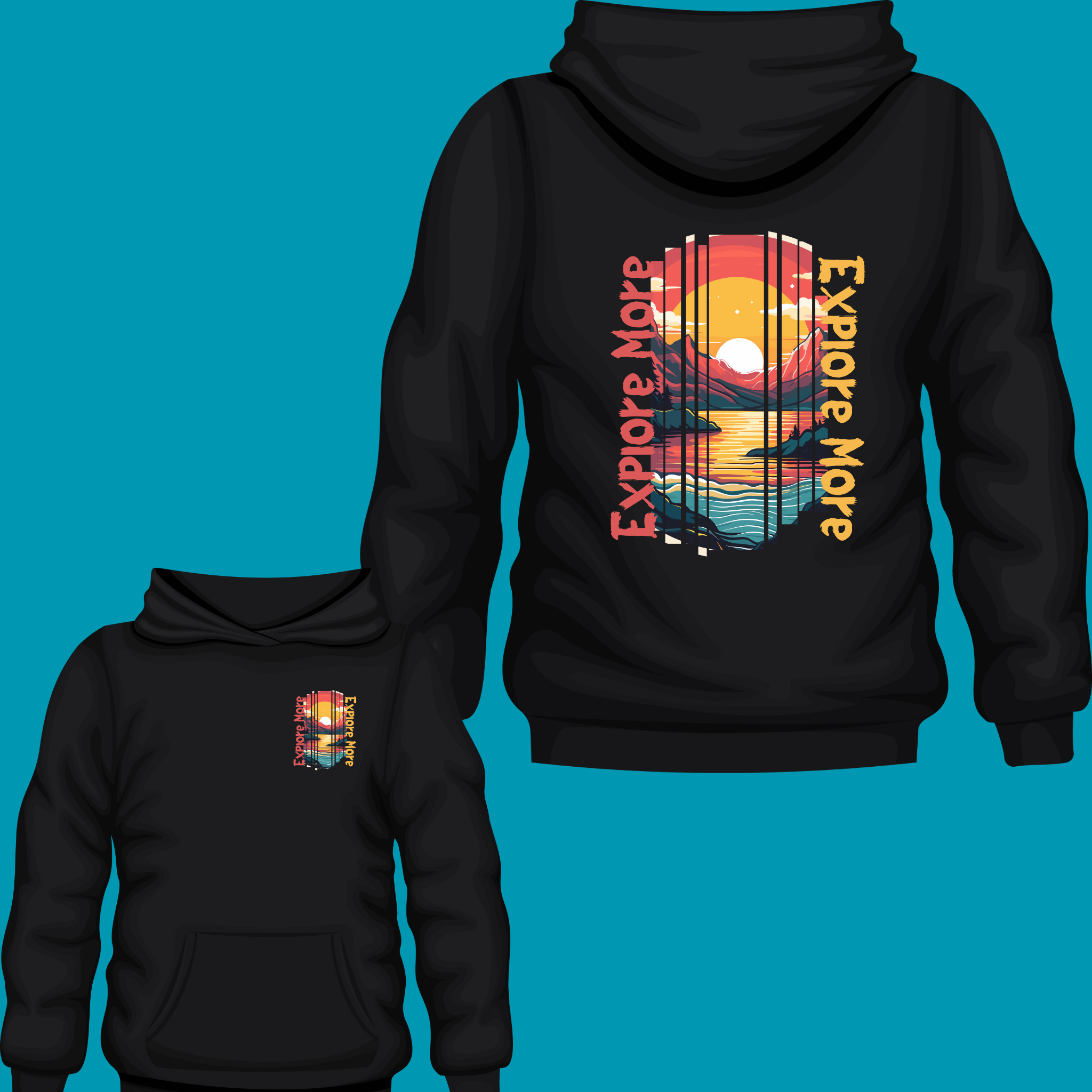 Explore More Recycled Polyester Unisex Pullover Hoodie | Eco-Friendly