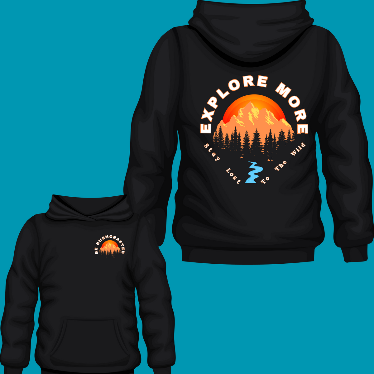 Stay Wild outdoor hoodie design