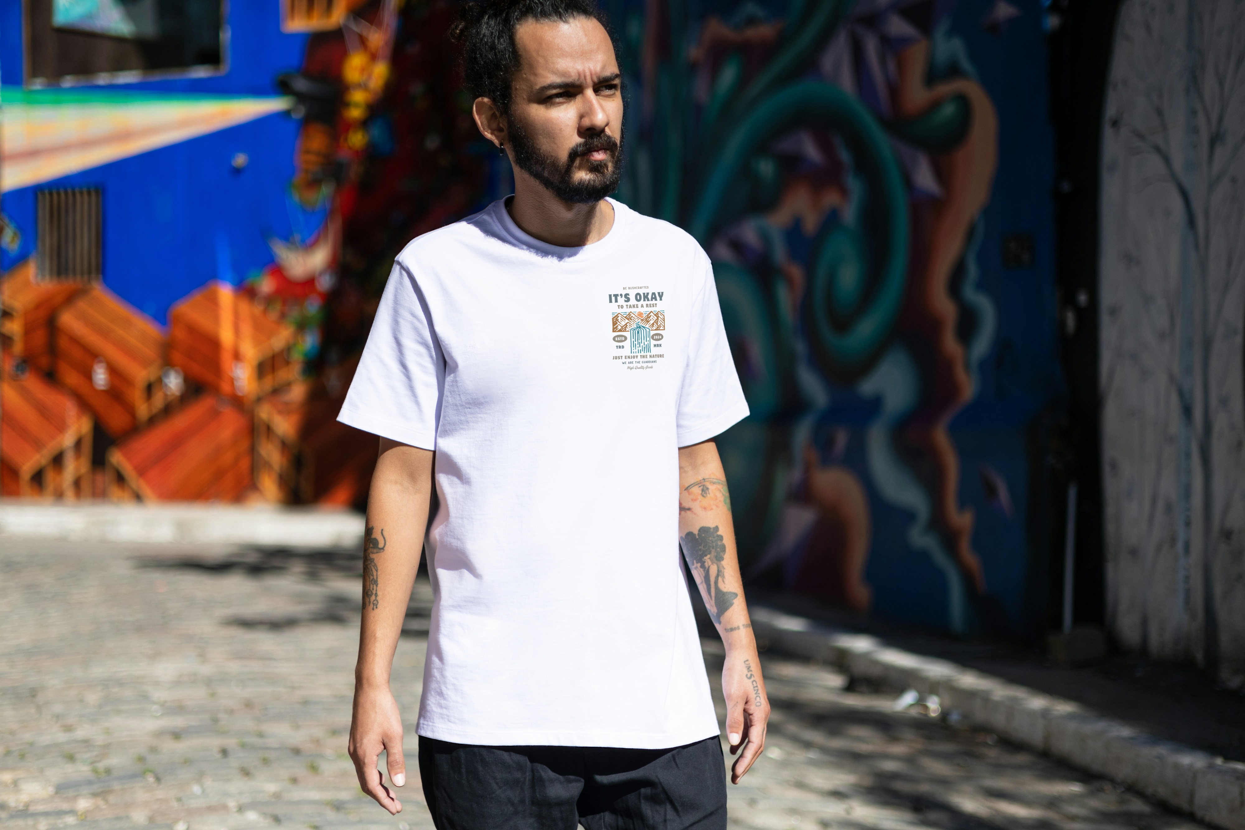 It's Ok To Take A Rest White Men's Be Bushcrafted T-Shirt